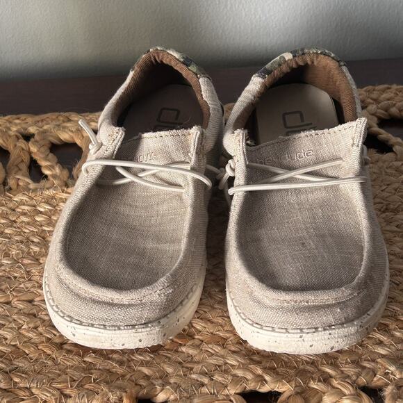 Hey Dude Wally Youth Chambray Camodino - EU 32 US Size Kid's 13 - Picture 2 of 8